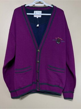 NWT By American Made in Italy Collegiate Preppy Button Down Cardigan